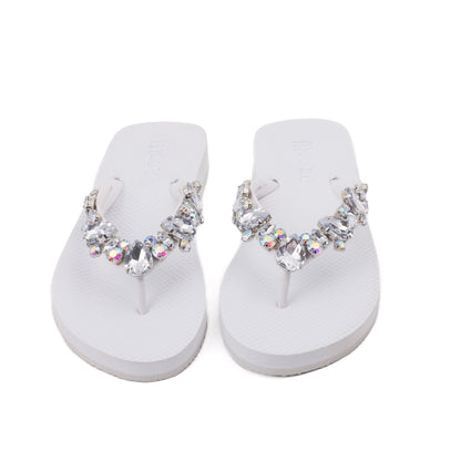 Flip-Flop / Katja - Weiß-Transparent Set B