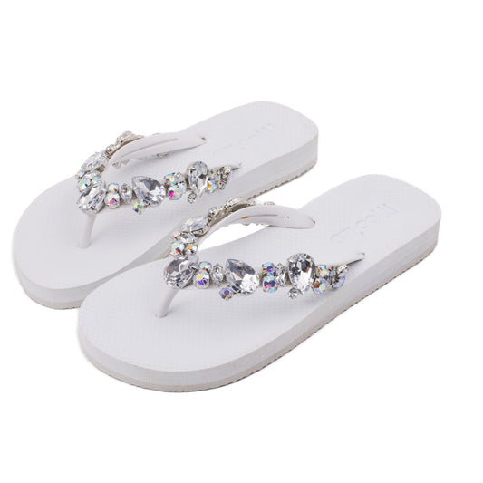 Flip-Flop / Katja - Weiß-Transparent Set B