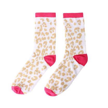 Socken / Leo Weiß-Gold 6er Set
