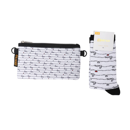 Socken / Love Schwarz-Weiß - 6er Set