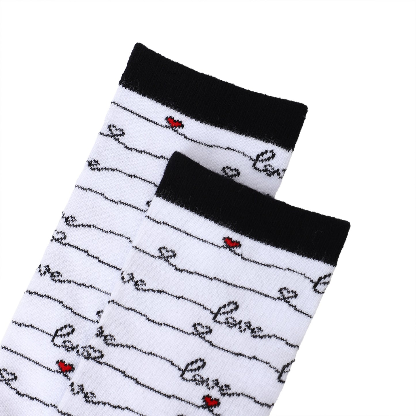 Socken / Love Schwarz-Weiß - 6er Set