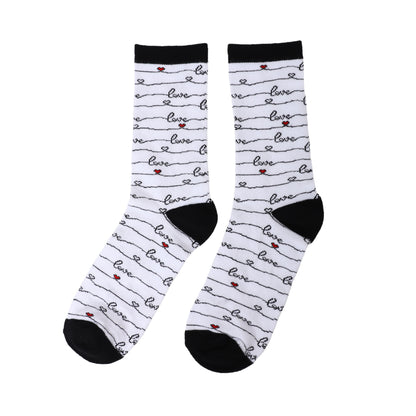 Socken / Love Schwarz-Weiß - 6er Set