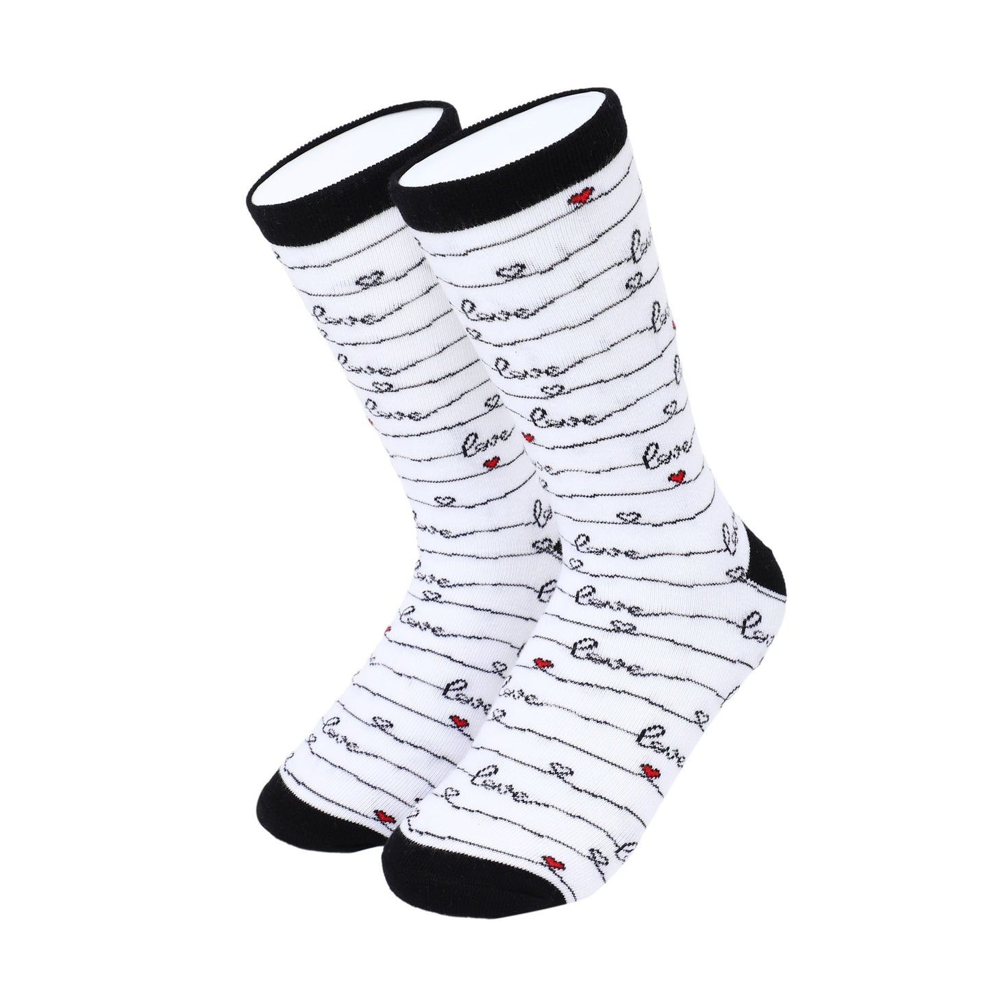 Socken / Love Schwarz-Weiß - 6er Set