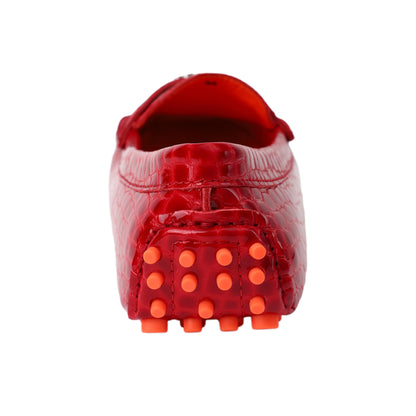 Schuhe / Moccasins - Rot Croco