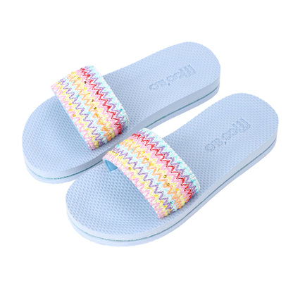 Pantolette / Rainbow - Hellblau Set B