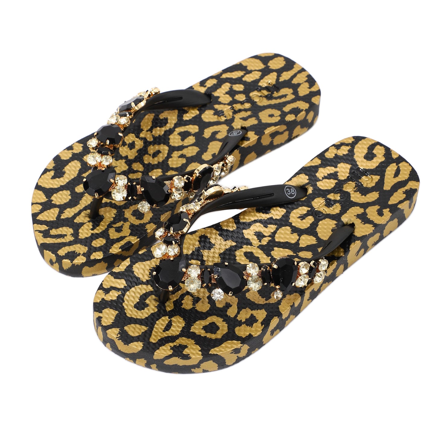 Flip-Flop / Leo Schwarz - Gold / Schwarz