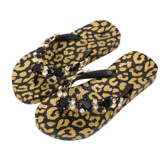 Flip-Flop / Leo Schwarz - Gold / Schwarz