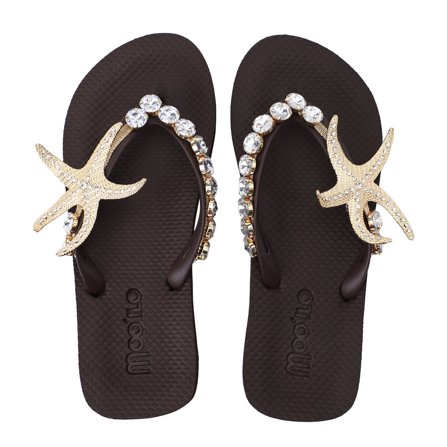 Flip-Flop / Seestern - Dunkelbraun Set B