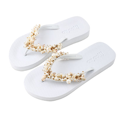 Flip-Flop / Muschel - Weiß Set A