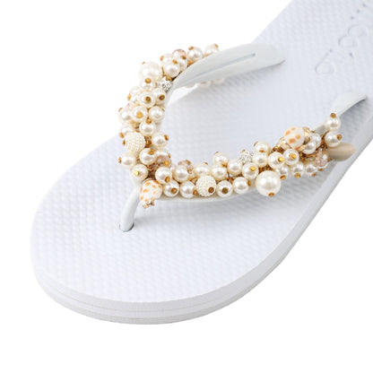 Flip-Flop / Muschel - Weiß Set A