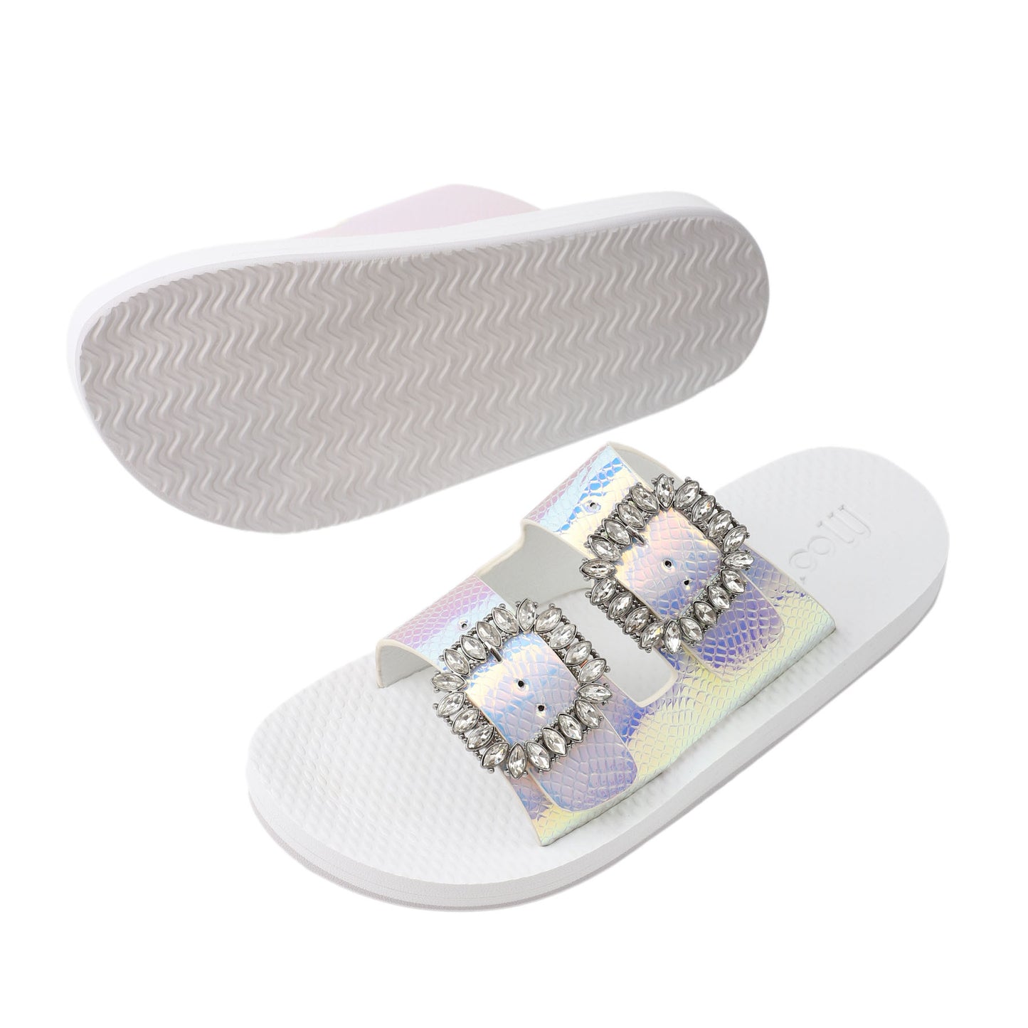 Pantolette / Doppel-Bandage - Weiß Set B