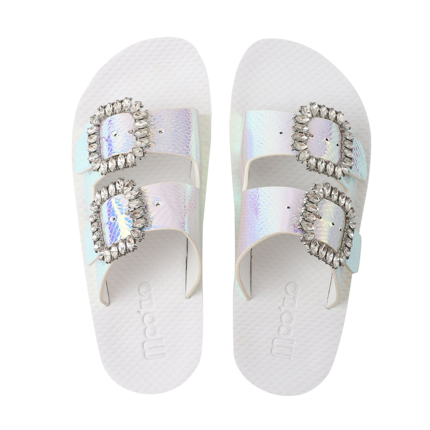 Pantolette / Doppel-Bandage - Weiß Set B