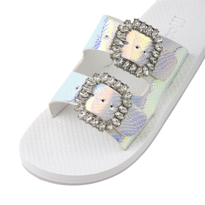 Pantolette / Doppel-Bandage - Weiß Set B