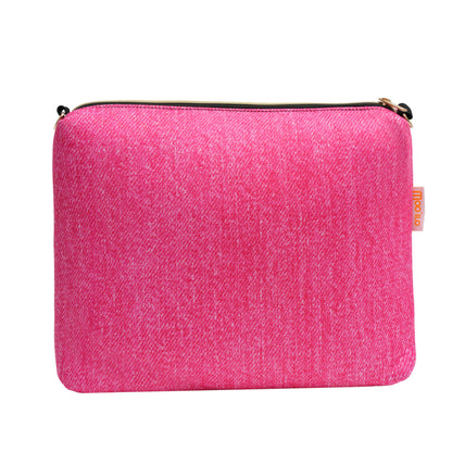 Pantolette / Bandage Jeans mit Steinen - Pink Set B