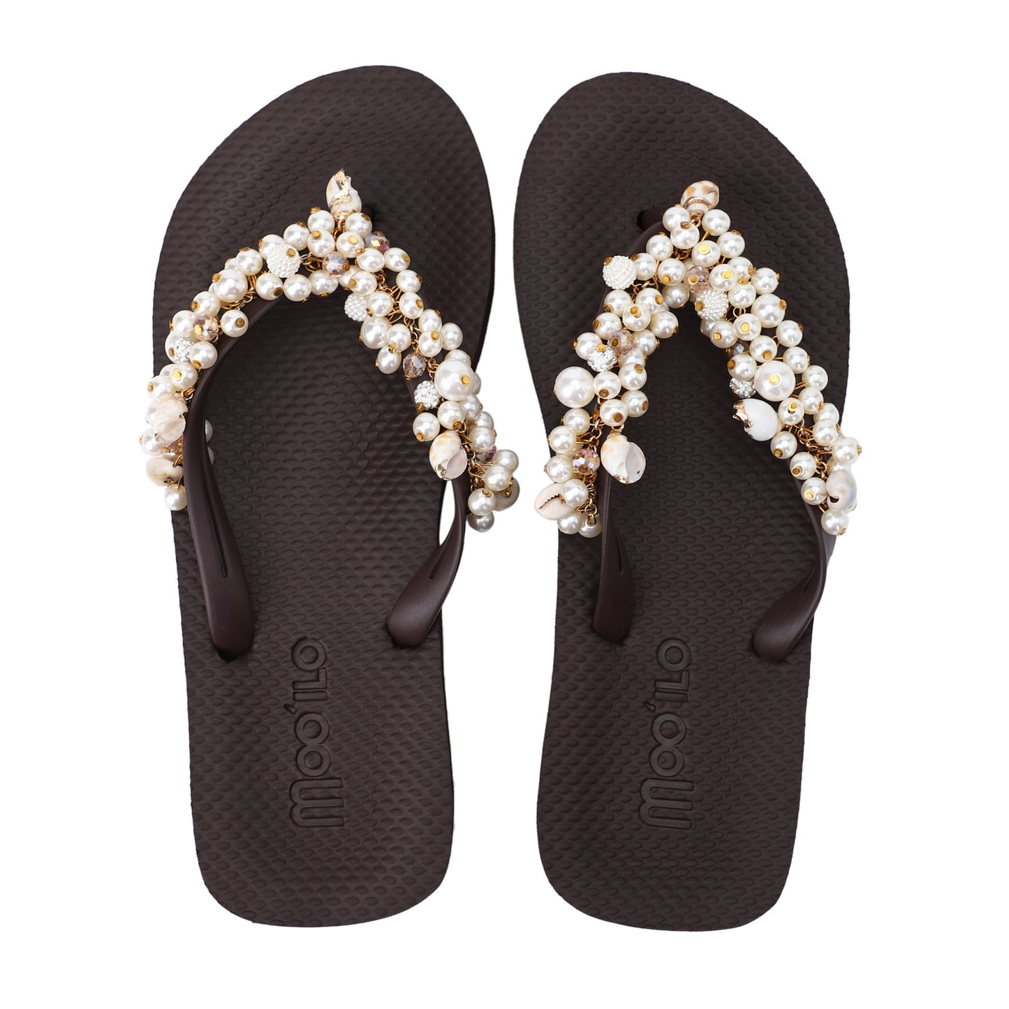 Flip-Flop / Muschel - Dunkelbraun Set B