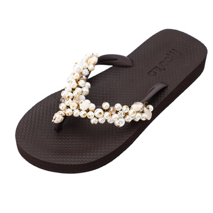 Flip-Flop / Muschel - Dunkelbraun Set A