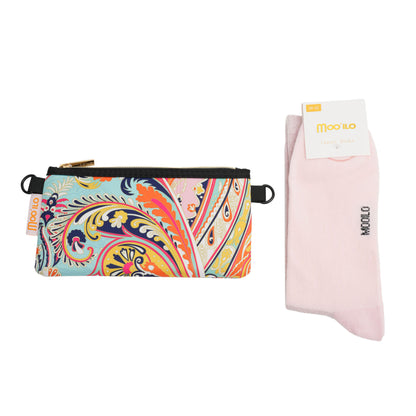 Socken / Paisley - Rose - 6er Set