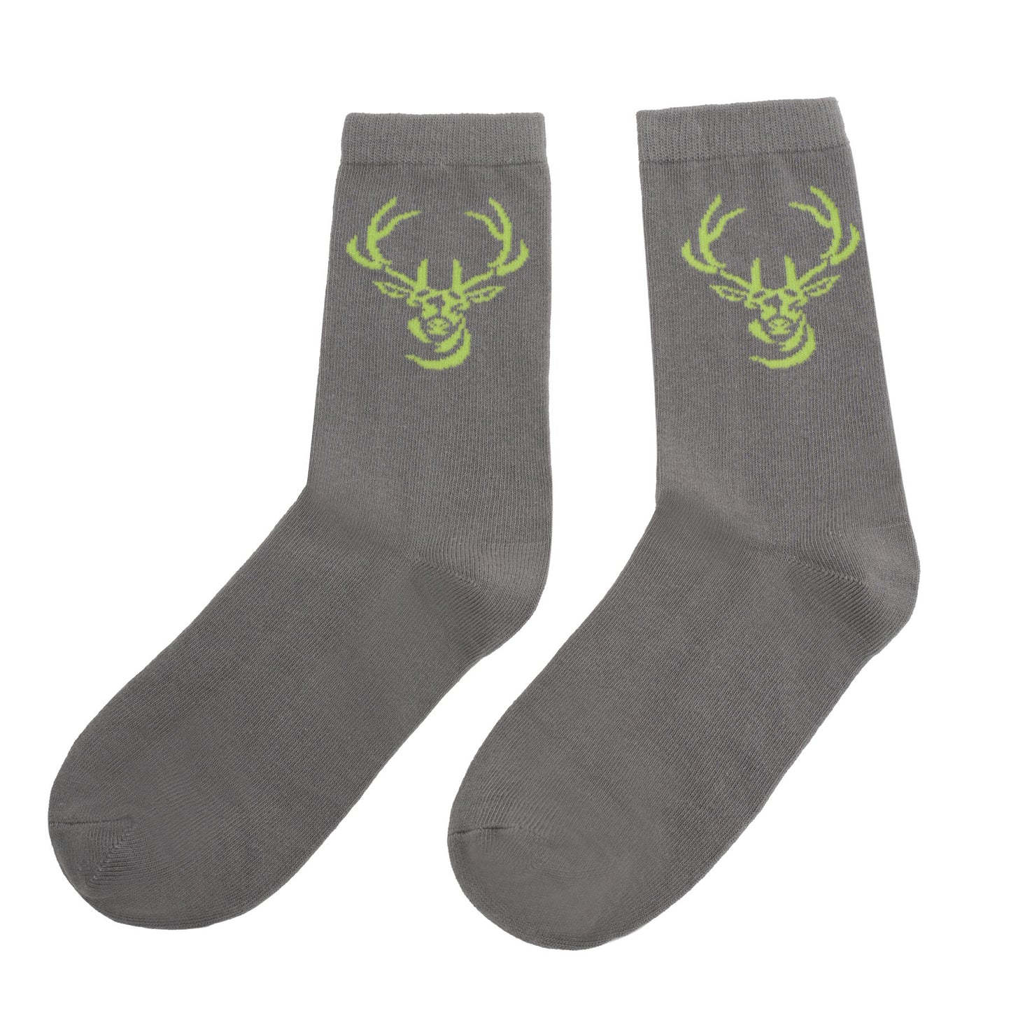 Socken / Hirsch Grau-Grün - 6er Set