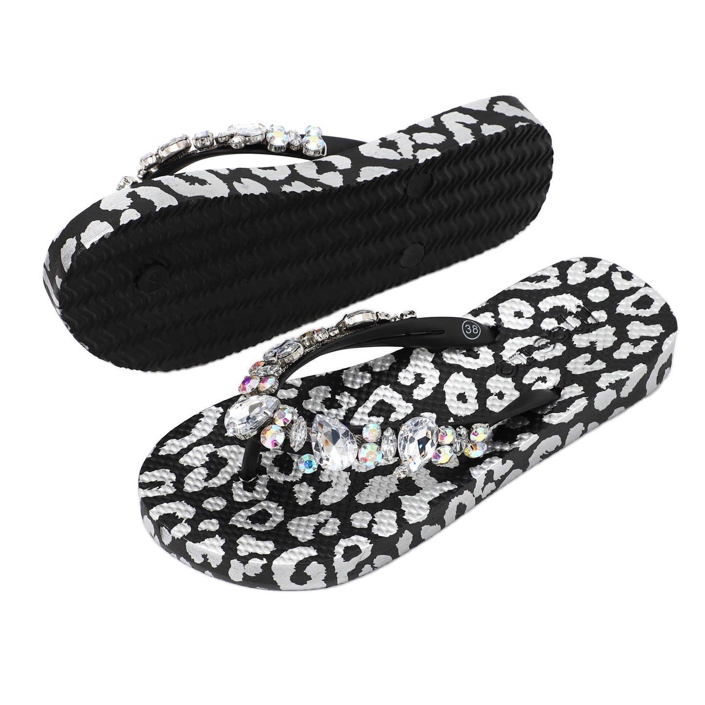 Flip-Flop / Leo Schwarz - Silber / Transparent