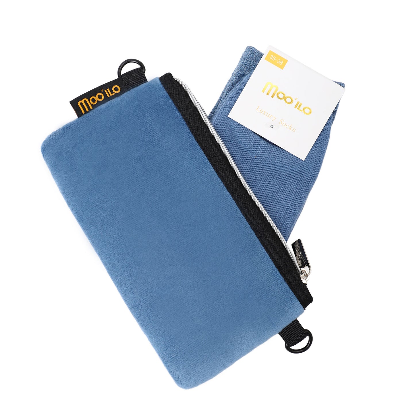 Socken / Lurex Blau - 6er Set