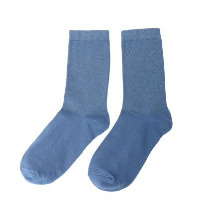 Socken / Lurex Blau - 6er Set