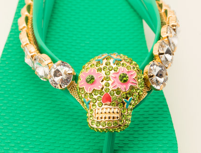 Flip-Flop / Totenkopf - Grün Set A