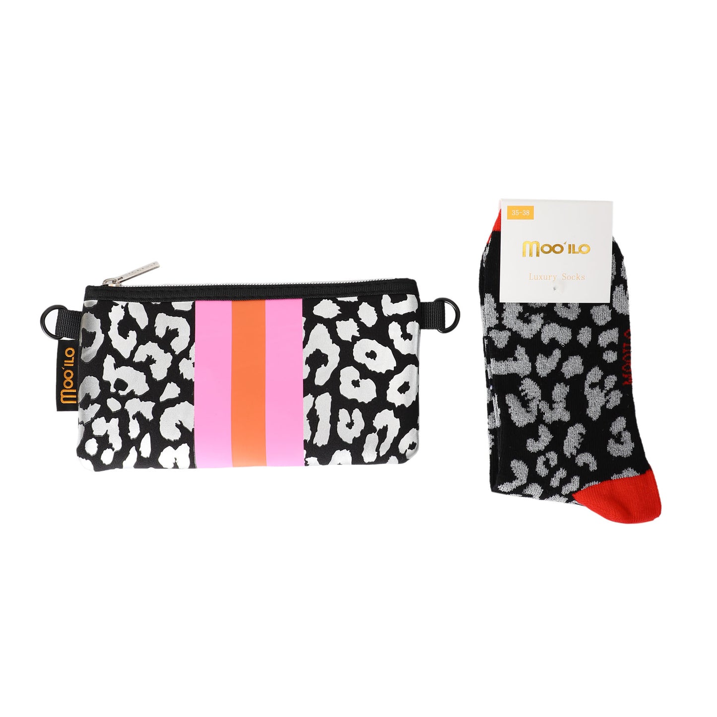 Socken / Leo Schwarz-Silber - 6er Set