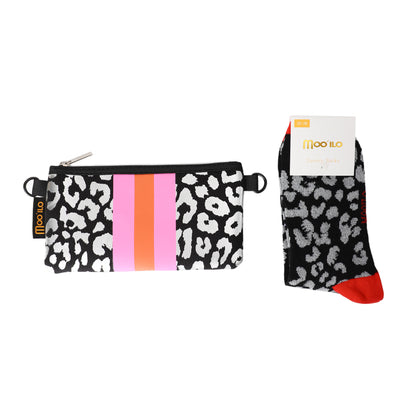 Socken / Leo Schwarz-Silber - 6er Set