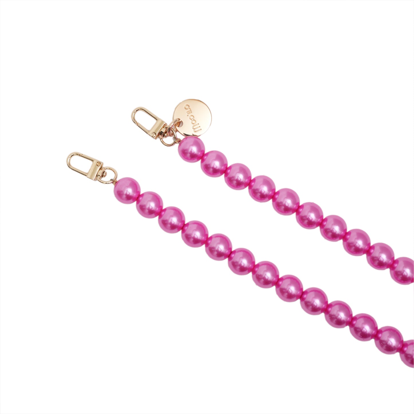 Accessoires / Handy- & Taschenkette Perlen 16mm - Pink-Gold