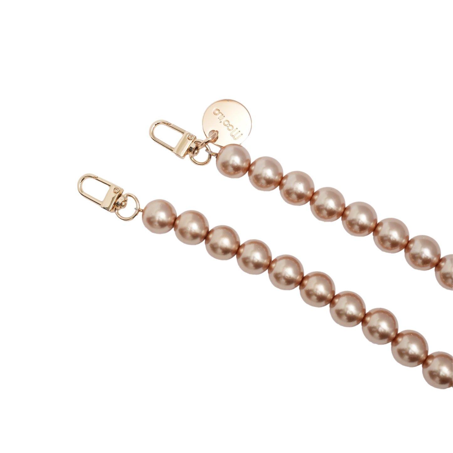 Accessoires / Handy- & Taschenkette Perlen 16mm - Sand-Gold