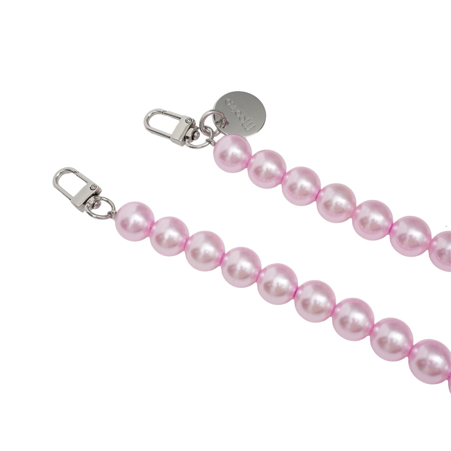 Accessoires / Handy- & Taschenkette Perlen 16mm - Rose-Silber