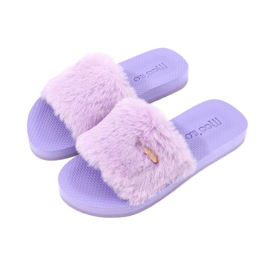 Pantolette / Teddy - Flieder