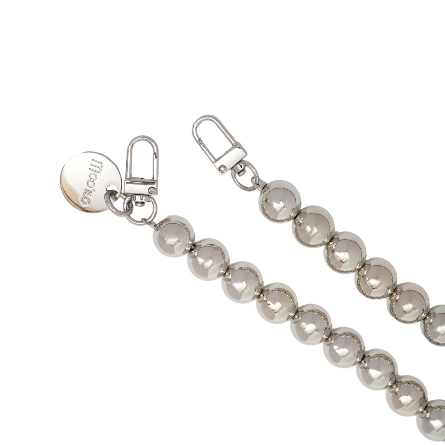 Accessoires / Handy- & Taschenkette Perlen 16mm - Silber-Silber