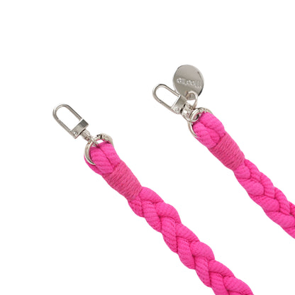 Accessoires / Handy- & Taschenkette geflochten - Pink-Silber - 2er Set