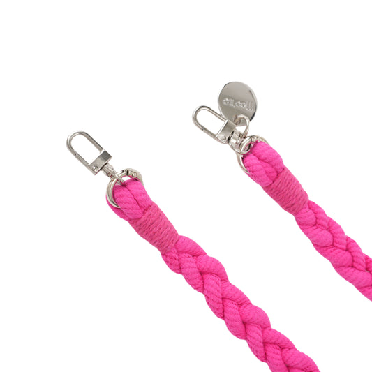 Accessoires / Handy- & Taschenkette geflochten - Pink-Silber - 2er Set