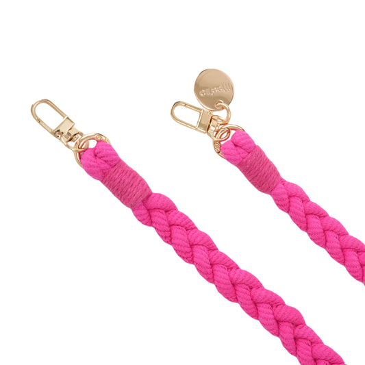 Accessoires / Handy- & Taschenkette geflochten - Pink-Gold - 2er Set
