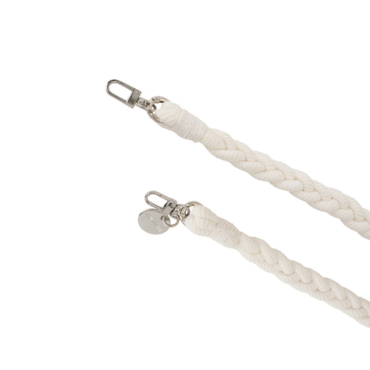 Accessoires / Handy- & Taschenkette geflochten - Weiß-Silber - 2er Set