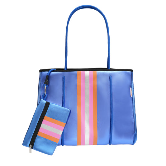 Taschen / Neopren-Shopper Lilly - Metallic Blau