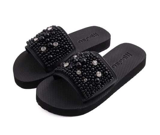 Pantolette / Perlen - Diamant Set A