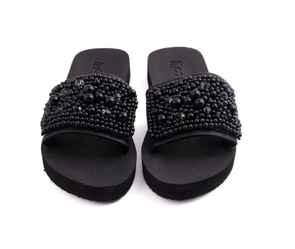 Pantolette / Perlen - Grün Set B