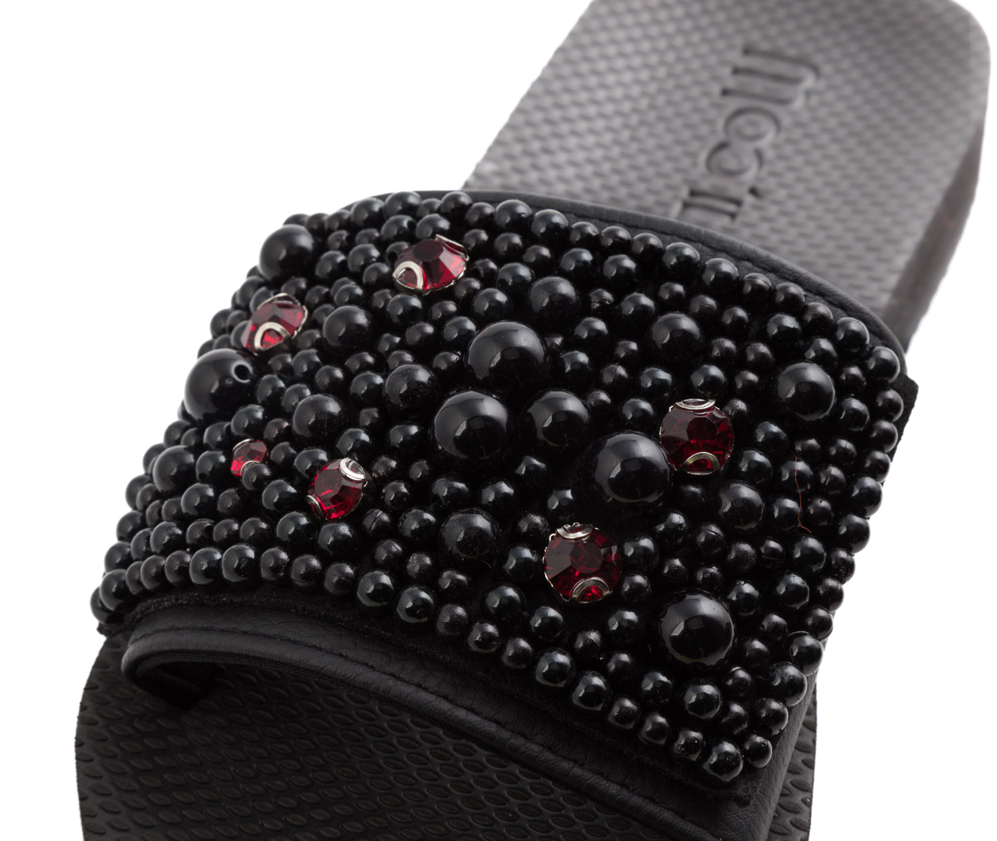 Pantolette / Perlen - Rot Set B