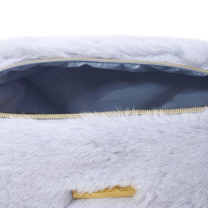 Pantolette / Teddy - Hellblau