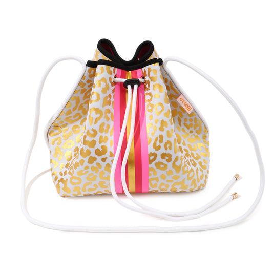 Taschen / Neopren-Umhängetasche Sarah - Leo Weiß-Gold