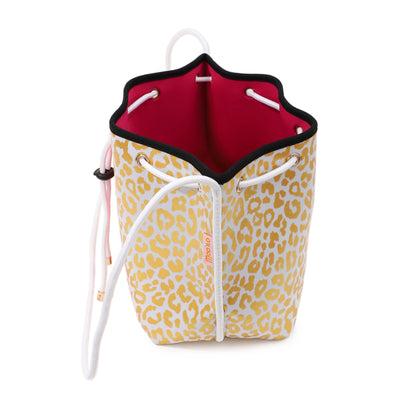 Taschen / Neopren-Umhängetasche Sarah - Leo Weiß-Gold