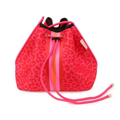 Taschen / Neopren-Umhängetasche Sarah - Leo Pink-Orange