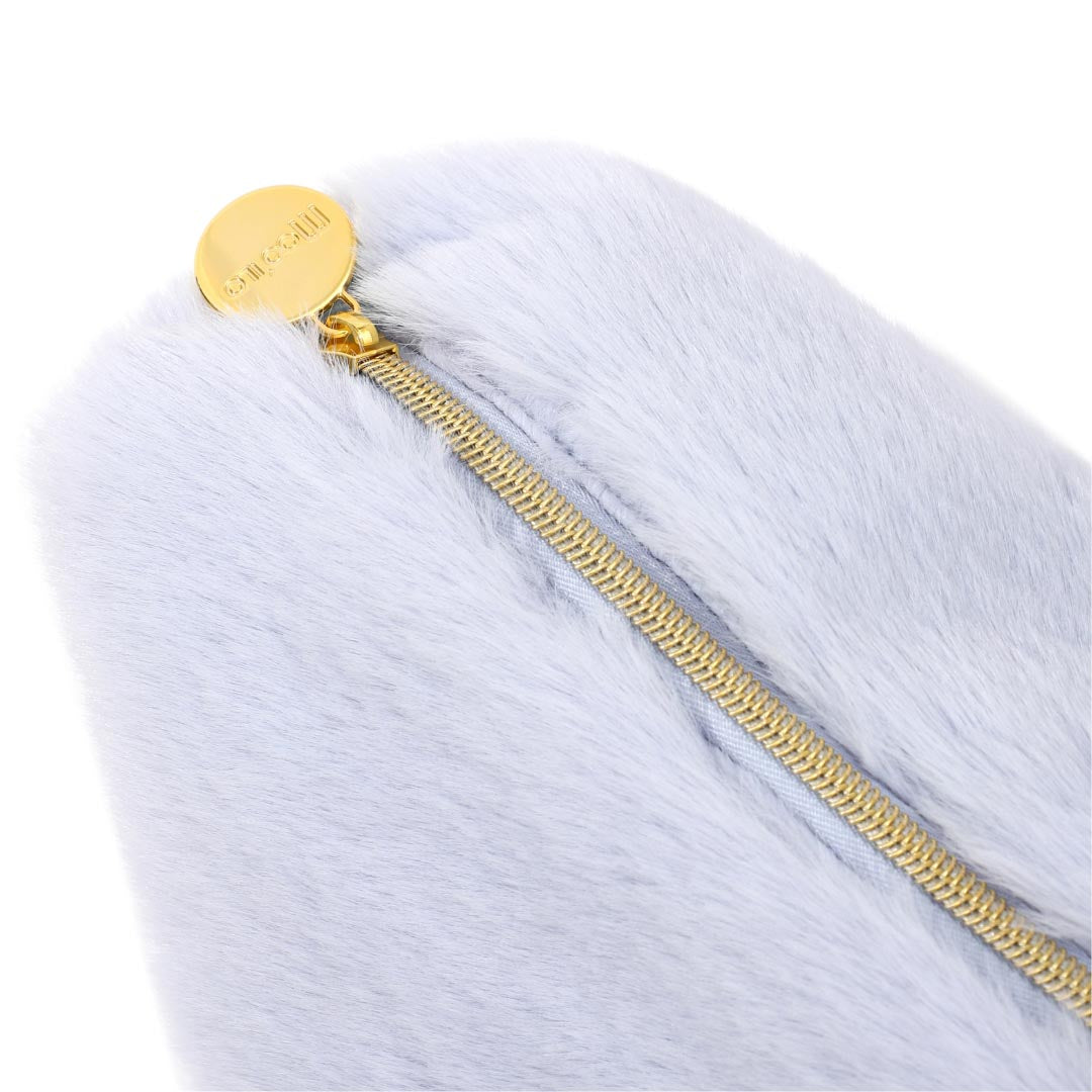 Pantolette / Teddy - Hellblau