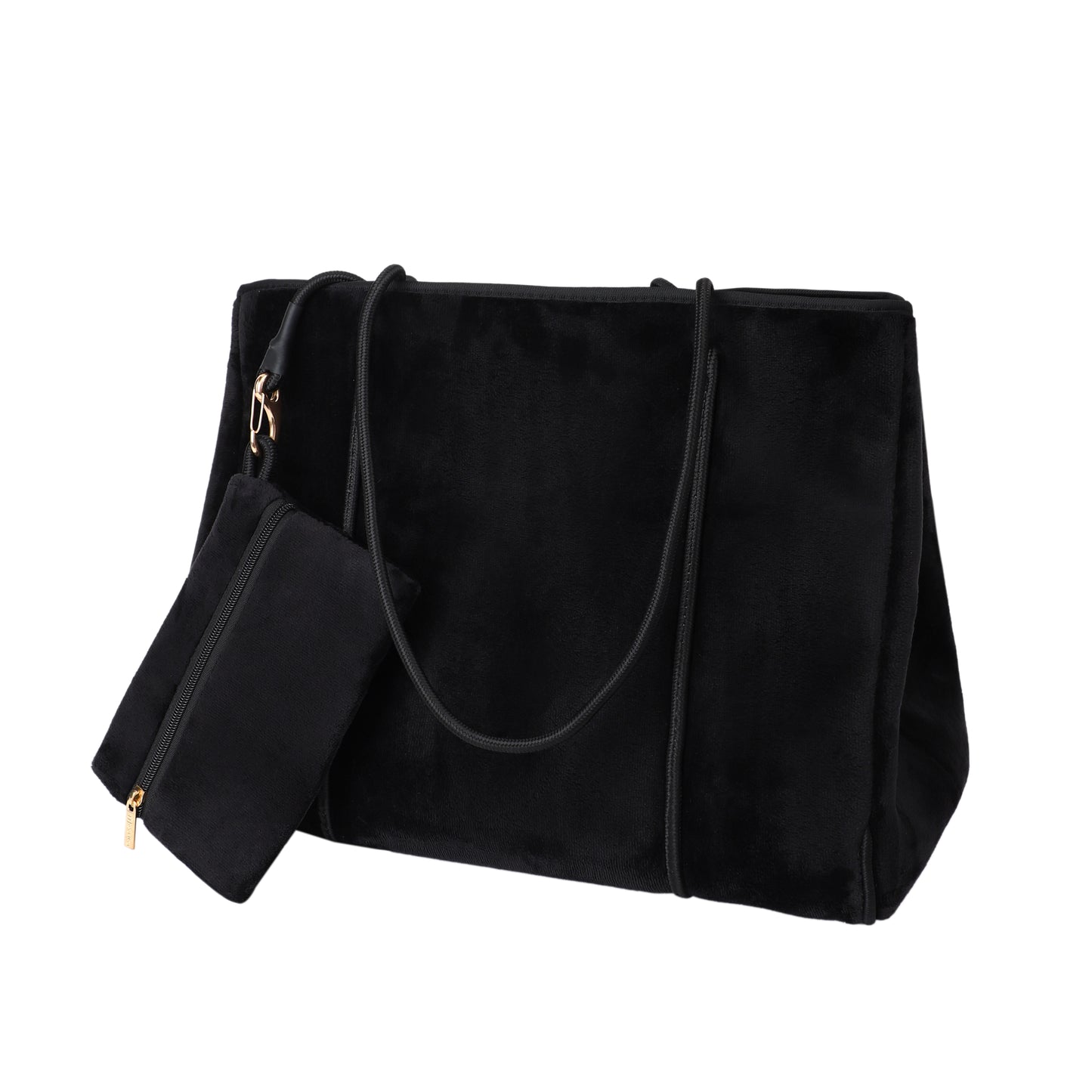 Taschen / Neopren-Samt-Shopper Lilly - Schwarz