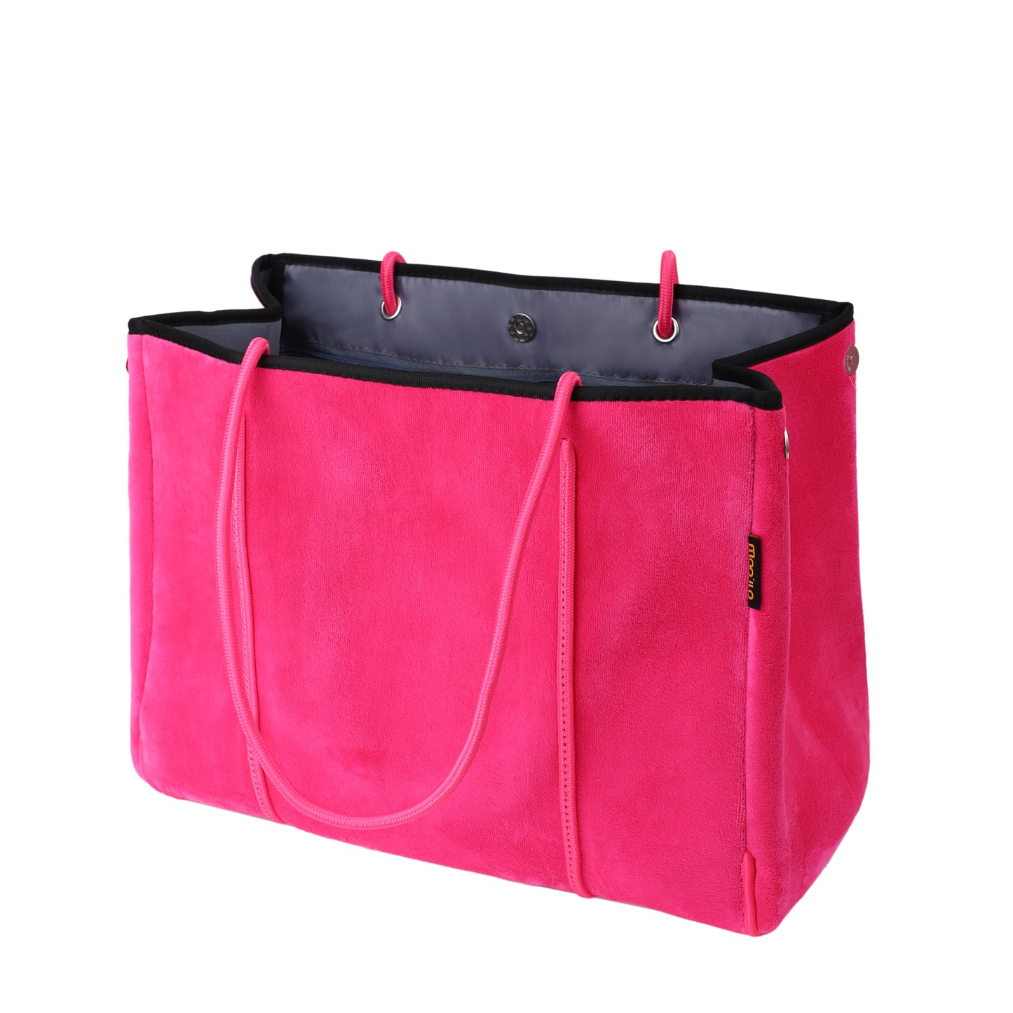Taschen / Neopren-Samt-Shopper Lilly - Pink-Grau