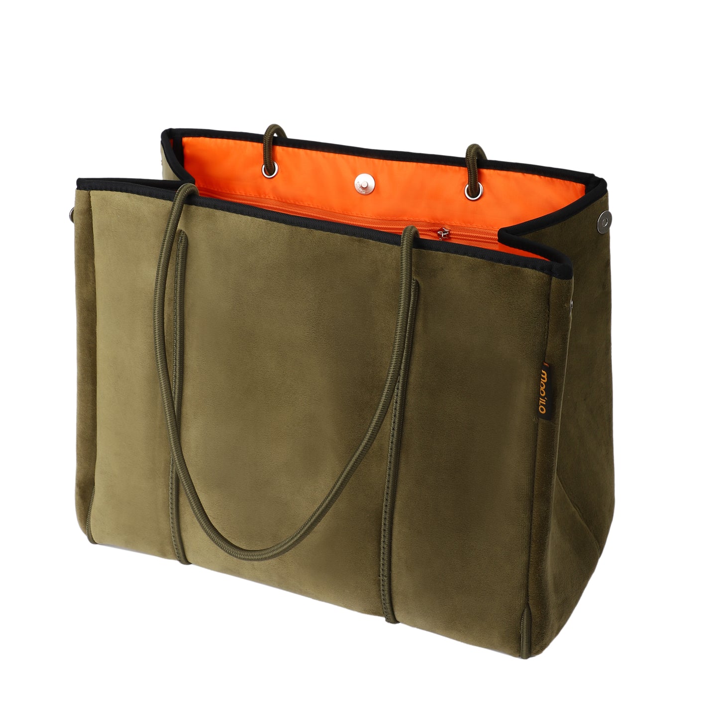 Taschen / Neopren-Samt-Shopper Lilly - Khaki
