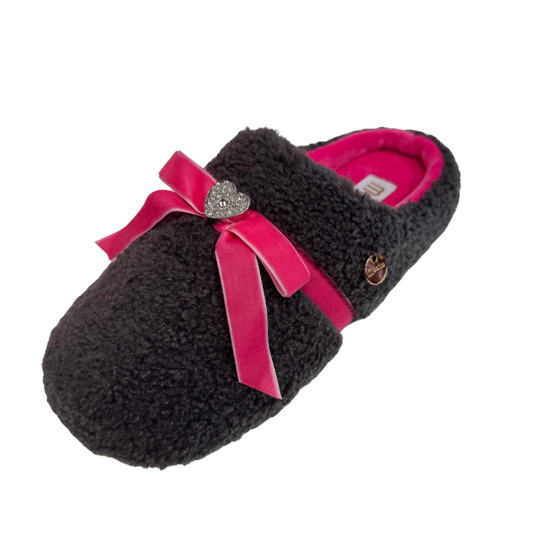 Hausschuhe / Slipper Schleife - Pink